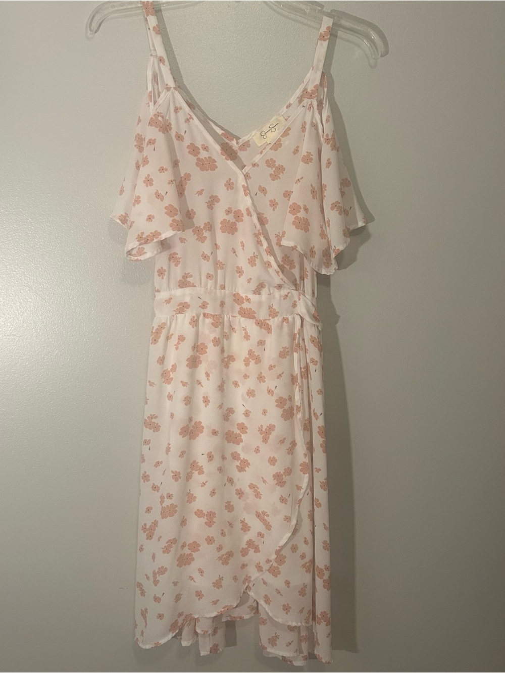 Jessica Simpson Medium Floral Cold Shoulder Wrap Style Dress